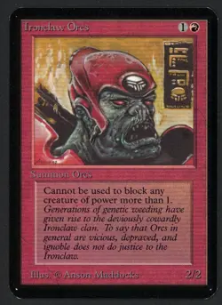 ***Alpha Ironclaw Orcs*** MTG Alpha Magic Kid Icarus - Image 1