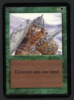 ***Alpha Ice Storm (Indent)*** MTG Alpha Magic Kid Icarus - Image 1