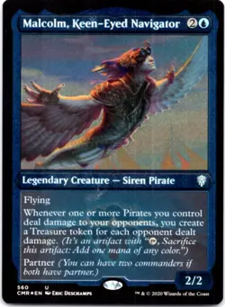 Malcolm, Keen-Eyed Navigator (Foil Etched) (Foil) Commander Legends, 560 NM - Image 1