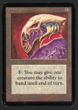 ***Alpha Helm of Chatzuk (Corner Bend)*** MTG Alpha Magic Kid Icarus - Image 1