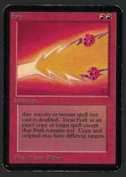 ***Alpha Fork (Indents & Edge Ding)*** MTG Alpha Magic Kid Icarus - Image 1