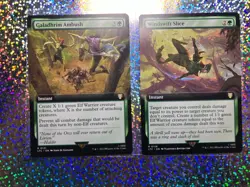 MTG Rare Regular Extended Art: 0121 Galadhrim Ambush; 0128 Windswift Slice - Image 1