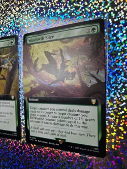 MTG Rare Regular Extended Art: 0121 Galadhrim Ambush; 0128 Windswift Slice - Image 3