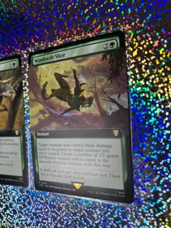 MTG Rare Regular Extended Art: 0121 Galadhrim Ambush; 0128 Windswift Slice - Image 4