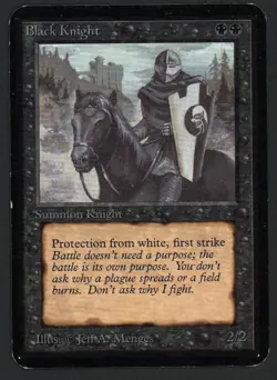 ***Alpha Black Knight (Indent)*** MTG Alpha Magic Kid Icarus - Image 1