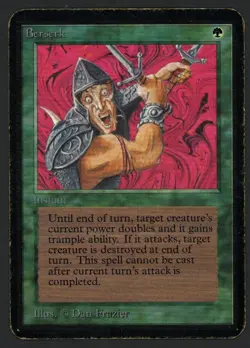 ***Alpha Berserk (Vertical Bend & Edge Ink)*** MTG Alpha Magic Kid Icarus - Image 1