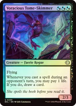 NM Foil Voracious Tome-Skimmer, MTG, Lorwyn Eclipsed, Magic the Gathering, 250 - Image 1