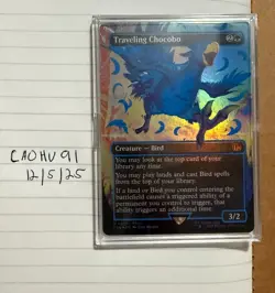 Traveling Chocobo (Borderless) (Neon Ink Blue) Final Fantasy Foil - Image 1