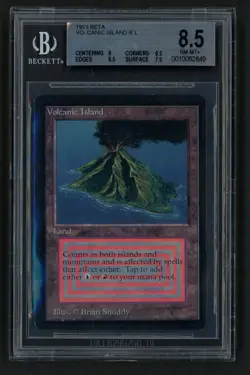 ***BGS 8.5 Beta Volcanic Island*** MTG Beta Magic Kid Icarus - Image 1