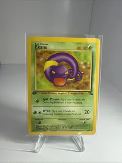 Pokemon TCG Ekans Fossil 1st Edition Regular Common Card 46/62 - Image 1
