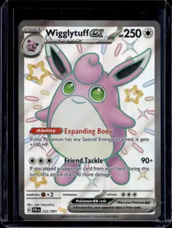 2024 Pokemon SV Paldean Fates - PAF EN Wigglytuff ex #222/091 - Image 1