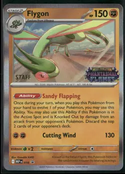 Flygon MEP 016 STAFF - Pokemon TCG Phantasmal Flames 2025 Promo NM - Image 1
