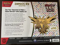 Pokemon Zapdos Ex Collection Box TCG Scarlet And Violet 151 Factory Sealed - Image 5