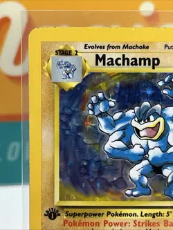 1st Ed Machamp #8 Holo Rare Pokemon 1999 Deck Exclusives WoTC First Edition MP - Image 4