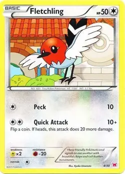 Pokemon Fletchling (4/30) XY Trainer Kit Latias LP - Image 1