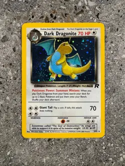Pokemon TCG Cards Dark Dragonite 5/82 Team Rocket Holo Rare EXC-NM * Swirl * - Image 1