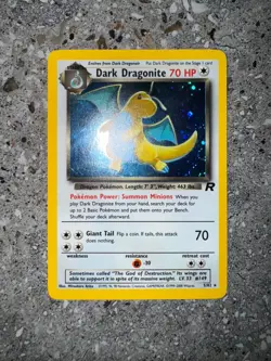 Pokemon TCG Cards Dark Dragonite 5/82 Team Rocket Holo Rare EXC-NM * Swirl * - Image 3