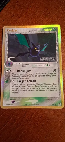 2005 Pokemon EX Delta Species Crobat Reverse Holo #2/113 - Image 1
