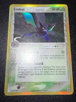 Pokemon Crobat Holo Rare 2/113 EX Delta Species 2005 NM/Mint - Image 2