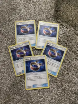 4x + 1 Pokemon TCG Choice Band S&M: Guardians Rising 121/145 NM/M Playset + 1 - Image 1