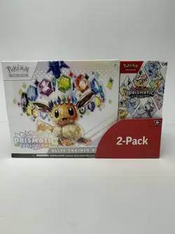 Pokemon Prismatic Evolutions 2-Pack Trainer Box and Booster Bundle Sealed - Image 1