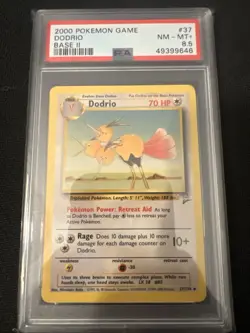2000 Pokemon Game Dodrio Base Set 2 # 37 PSA 8.5 - Image 1