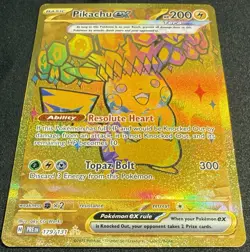 Pikachu ex 179/131 HR Prismatic Evolutions Gold Hyper Rare Holo Pokemon TCG NM - Image 4