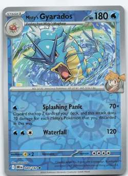Misty's Gyarados 049/182 Rare Reverse Holo SV10: Destined Rivals NM Pokemon - Image 1