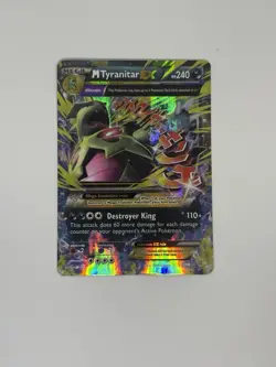 Mega M Tyranitar EX ULTRA RARE 43/98 XY Ancient Origins Pokemon TCG Holo - Image 1
