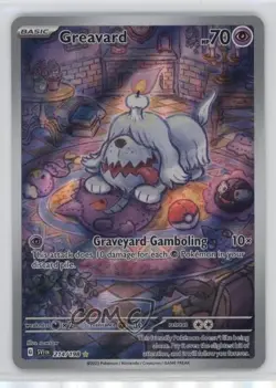 Greavard Illustration Rare Pokemon Scarlet & Violet Base Set SV1 #214 - Image 1