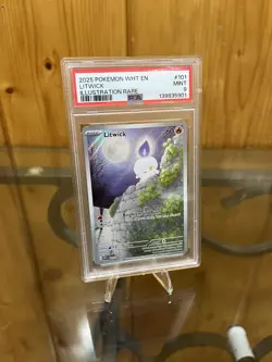 Pokemon TCG - Litwick 101/086 White Flare Holo Illustration Secret Rare - PSA 9 - Image 1
