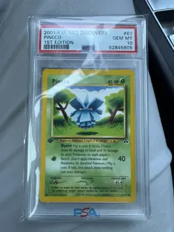 2001 POKEMON NEO DISCOVERY 1ST EDITION #61 PINECO PSA 10 61/75 - Image 1