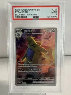 Pokemon Tyranitar Paldea Evolved Illustration Rare #222 PSA 9 Mint - Image 1