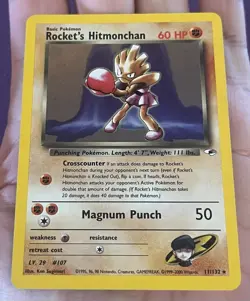 2000 Pokemon Gym Heroes Rocket's Hitmonchan 11/132 Holo Rare - Image 5