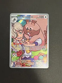 Pokemon TCG Destined Rivals 205/182 Arven's Greedent Illustration Rare Holo - Image 1