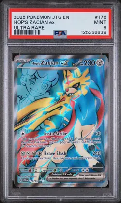 Pokemon TCG Hops Zacian EX 176/159 Journey Together ULTRA RARE PSA 9 - Image 1