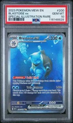 PSA 10 Blastoise EX 200/165 Pokemon Scarlet Violet 151 Special Illustration Rare - Image 1