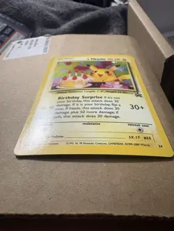 Pokemon 2000 Promo Black Star #24 Birthday Pikachu Holo - Image 2