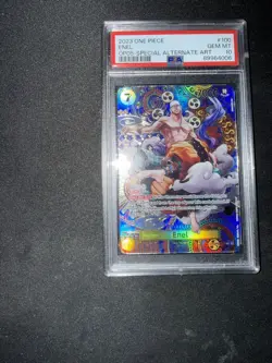 ENEL OP05-100 PSA 10 SP ALT ART AWAKENING OF THE NEW ERA ONE PIECE TCG 2023 - Image 3