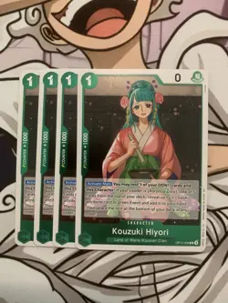 4x One Piece TCG Kouzuki Hiyori Playset OP12-028 Legacy of the Master English NM - Image 1