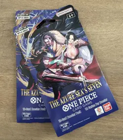 Two (2) One Piece TCG The Azure Sea's Seven Sleeved Booster OP-14 English SEALED - Image 1