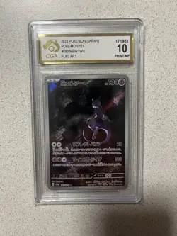 CGA 10 - Mewtwo 183/165 Art Rare Holo Pokemon 151 Japanese Graded Card - Image 1