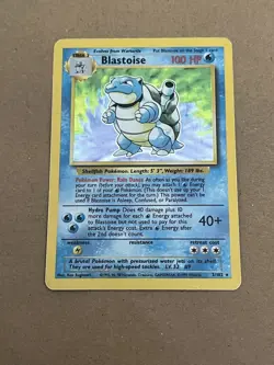 Pokemon TCG Blastoise Holo Unlimited Rare Card Base Set 2/102 - Image 1