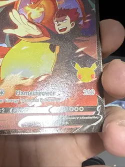 Pokemon Card Lance’s Charizard V SWSH133 Celebrations Black Star Promo LP - Image 5