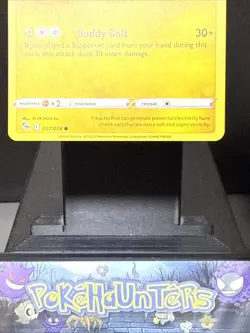 Pokemon Card Pikachu 027/078 Pokemon GO Cosmo Holo HD SWIRL Near Mint - Image 4