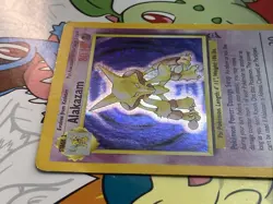 Pokemon Alakazam TCG Card 1/130 Base Set 2 Holo Unlimited Rare LP/MP - Image 3