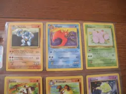 1999 POKEMON BASE SET 9 cards NM incl. Machoke, Kingler, Mankey, Primeape,Tauros - Image 2