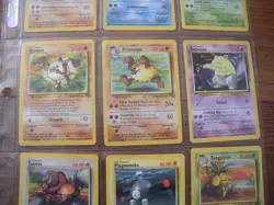 1999 POKEMON BASE SET 9 cards NM incl. Machoke, Kingler, Mankey, Primeape,Tauros - Image 3