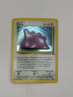 Pokemon Ditto Fossil Holo Rare Card 3/62 - Image 1