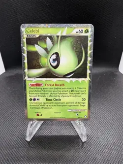 Pokemon TCG Celebi Prime 92/102 Ultra Rare HGSS Triumphant Card 2010 - Image 1